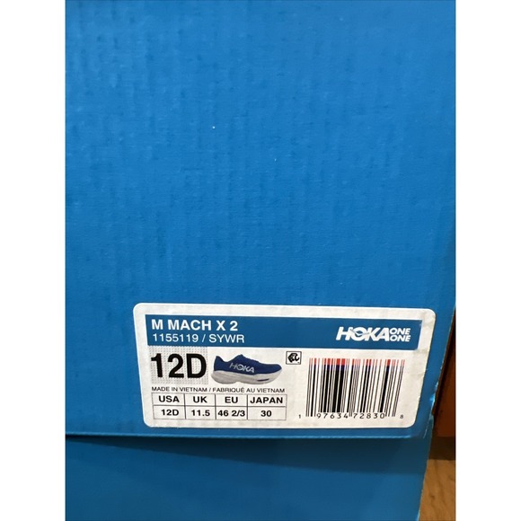 Hoka One One Mach X 2 Running Shoes 1155119 / SYWR Men\'s Size 12D NEW Running main image 4